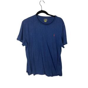 Polo Ralph Lauren Y2K Blue Logo Old Money Quiet Luxury Men's Tee
